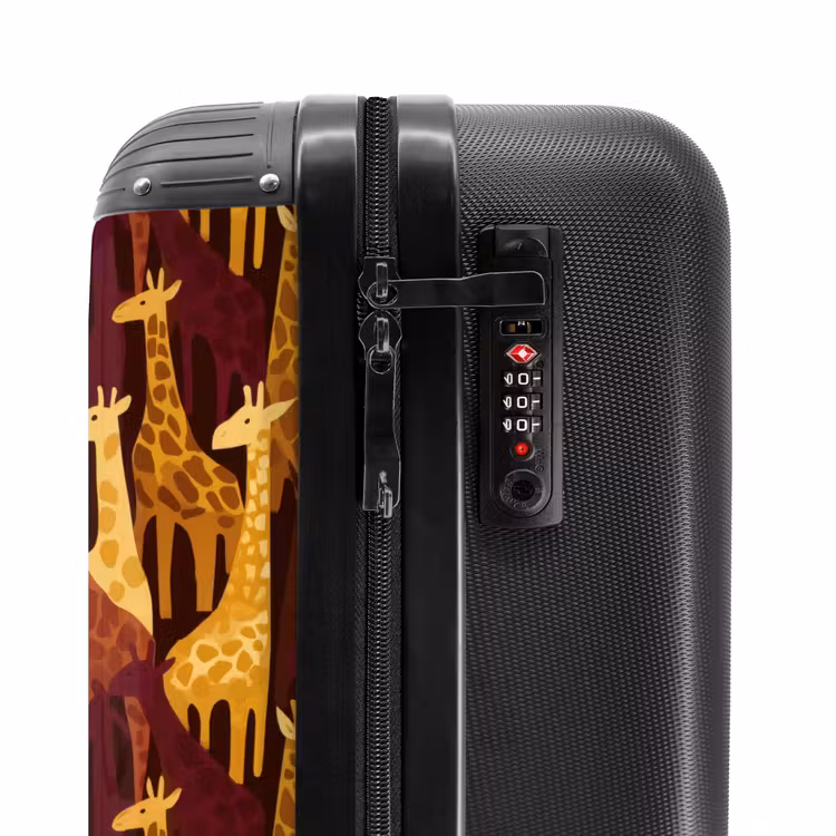 Koffer - Braun – Giraffen – Safari – Muster — 6