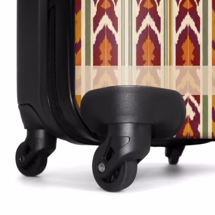 Koffer - Ikat – Bordeauxrot – Ethno – Muster — 7