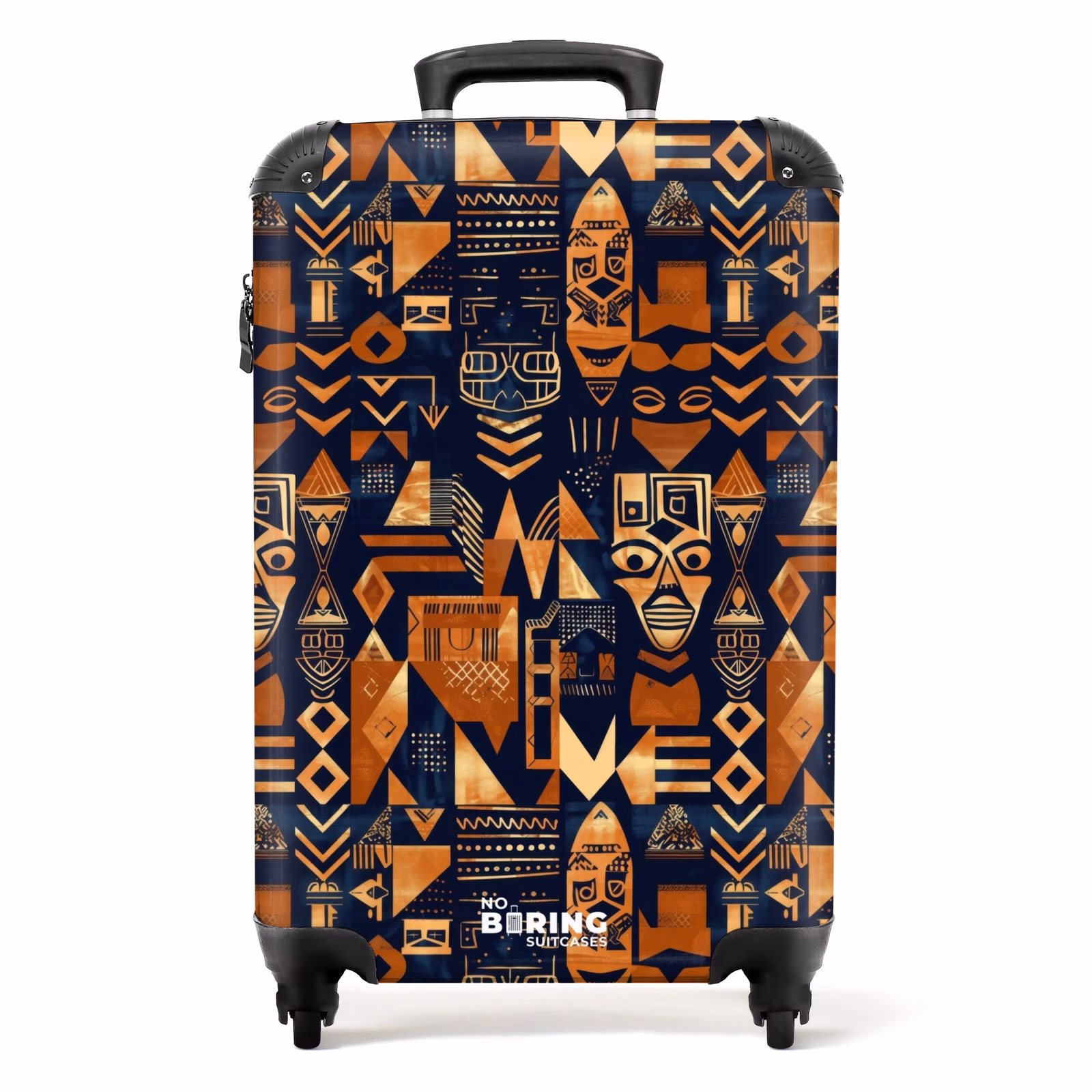 Koffer - Nachtblau – Kupfer – Tribal – Masken — 1