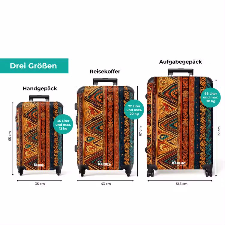 Koffer - Farbenfroh – Ethnisch – Folkloristisch – Gemustert — 3