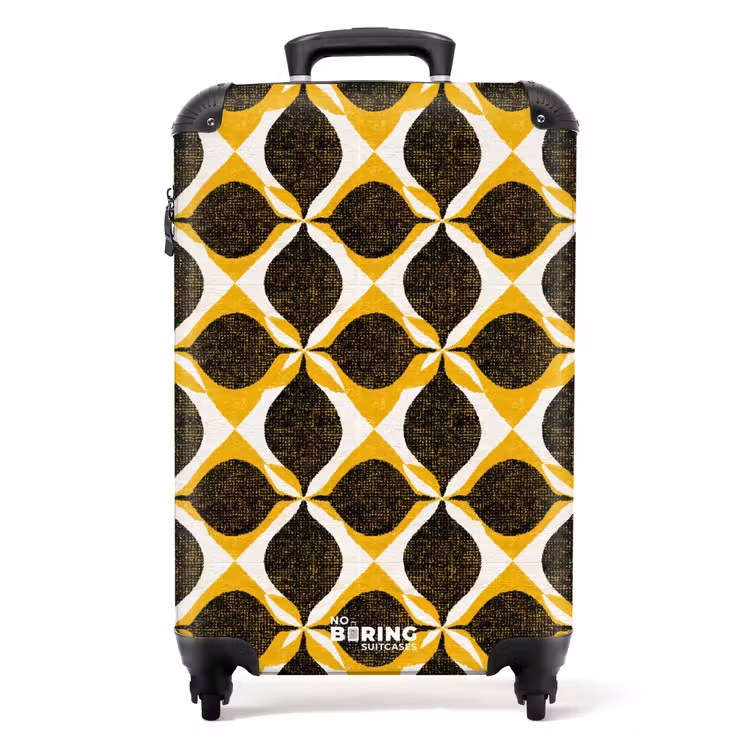 Koffer - Gelb – Schwarz – Geometrisch – Retro – Struktur — 1