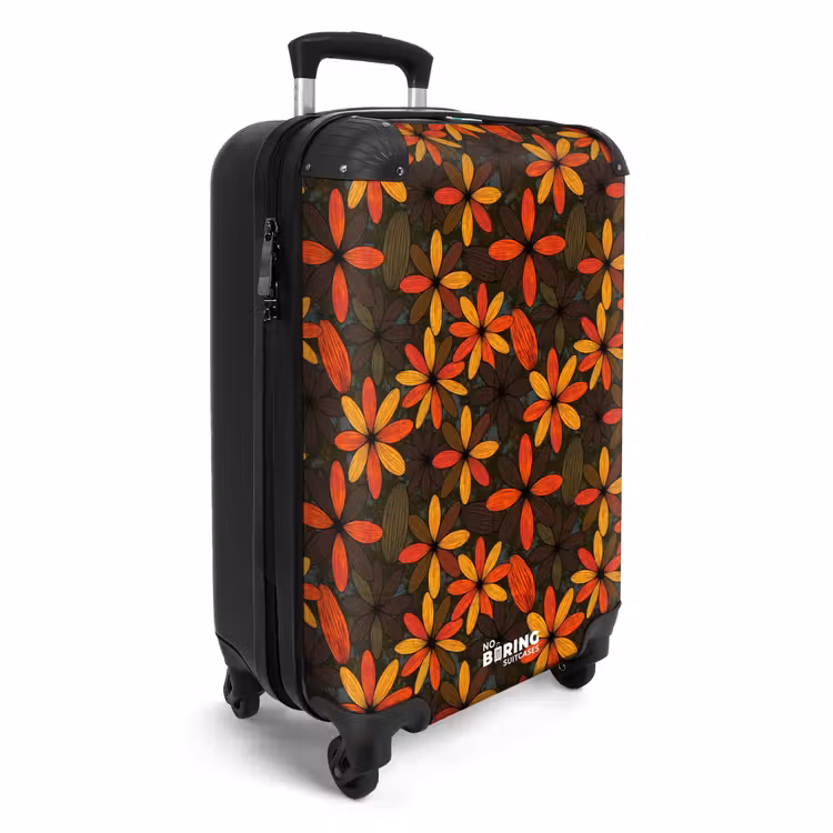 Koffer - Orange – Retro – Blumen – Herbst — 2