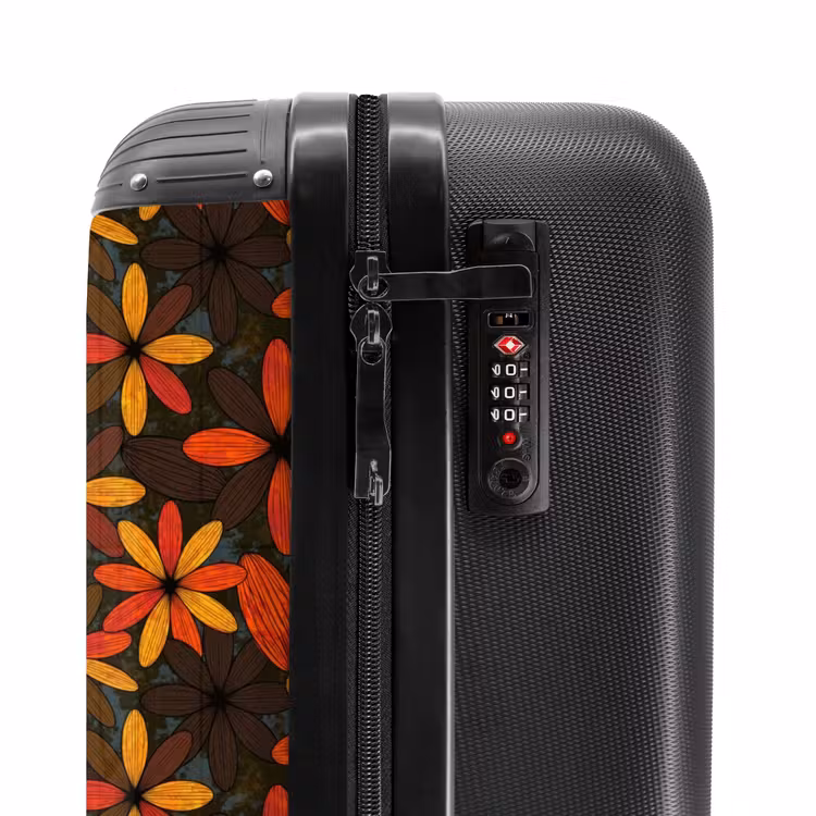 Koffer - Orange – Retro – Blumen – Herbst — 6