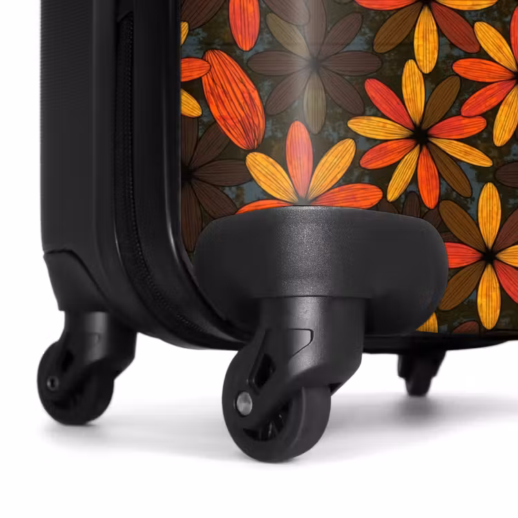 Koffer - Orange – Retro – Blumen – Herbst — 7
