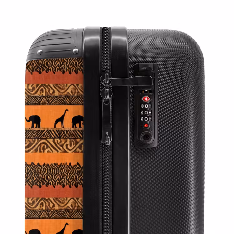 Koffer - Orange – Safari – Afrikaans – Tiere – Muster — 6