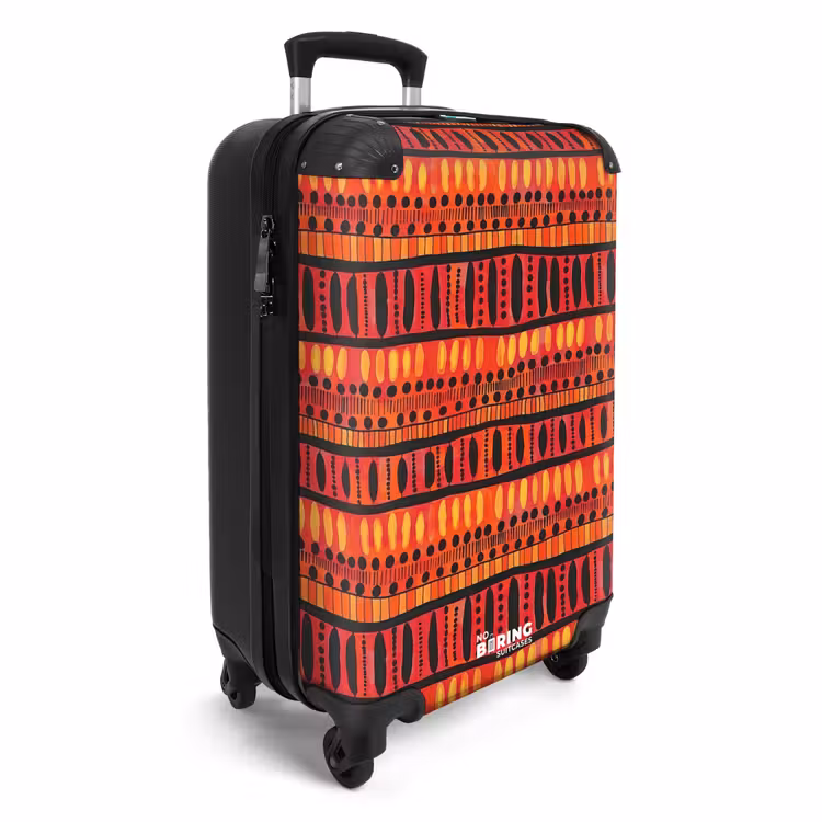 Koffer - Rot – Orange – Ethnisch – Ausdrucksstark – Muster — 2