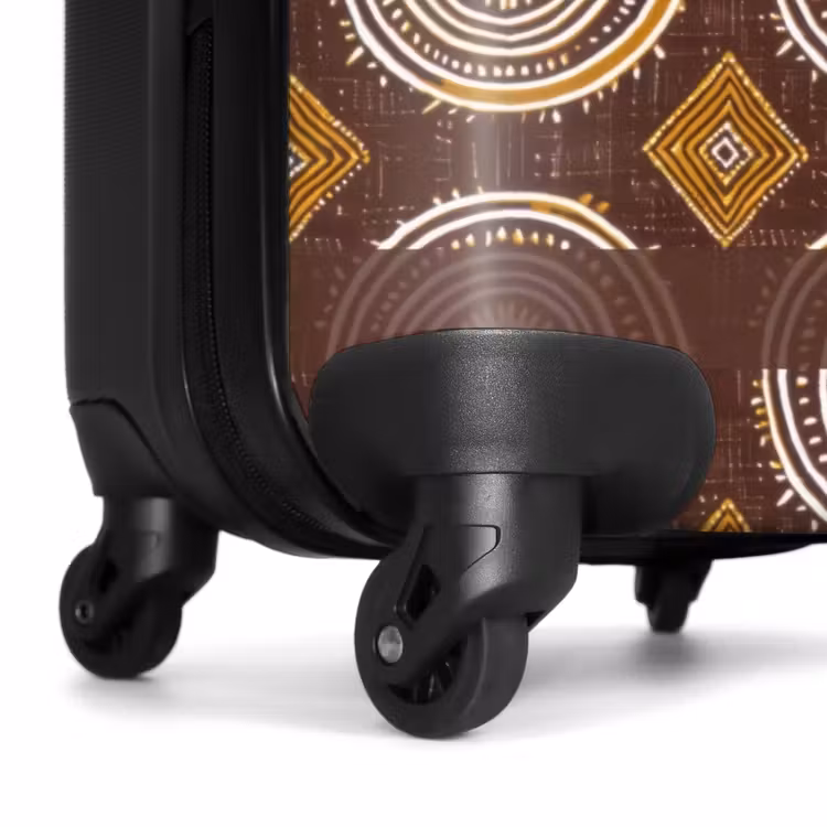 Koffer - Schokoladenbraun – Ethno – Tribal – Kreise – Muster — 7