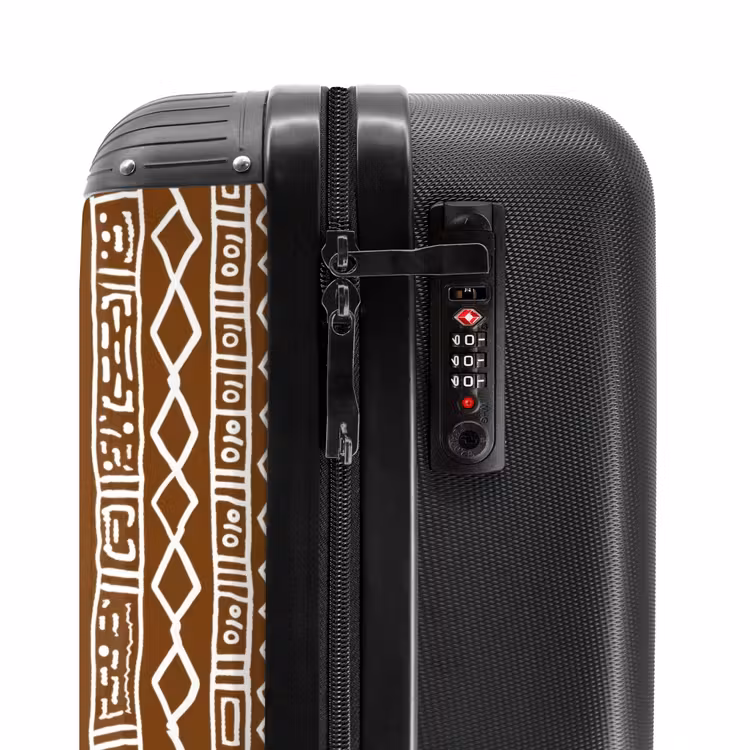 Koffer - Schokoladenbraun – Ethno – Tribal – Muster — 6