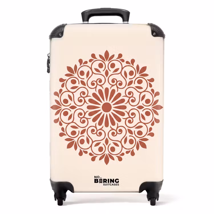Koffer - Dekoration – Kreis – Symmetrisch – Modern – Rotbraun — 1