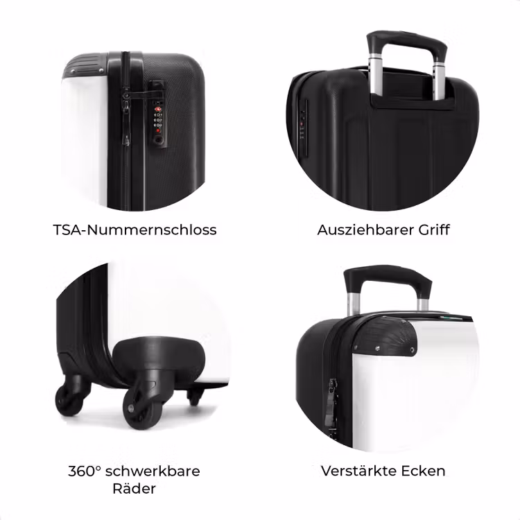 Koffer - Kranz – Blätter – Natur – Minimalistisch – Grau — 8