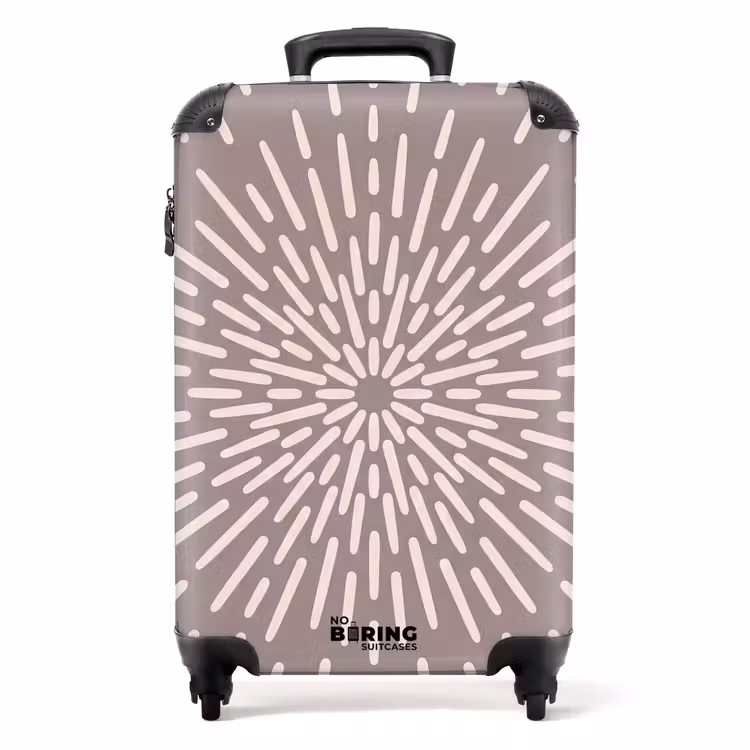 Koffer - Muster – Strahlen – Abstrakt – Modern – Grau — 1