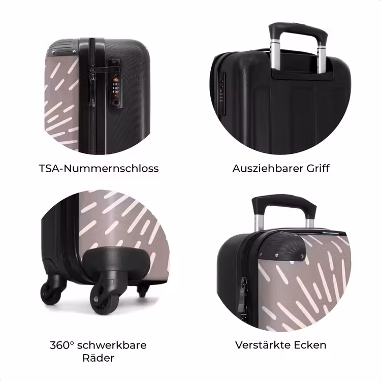 Koffer - Muster – Strahlen – Abstrakt – Modern – Grau — 8