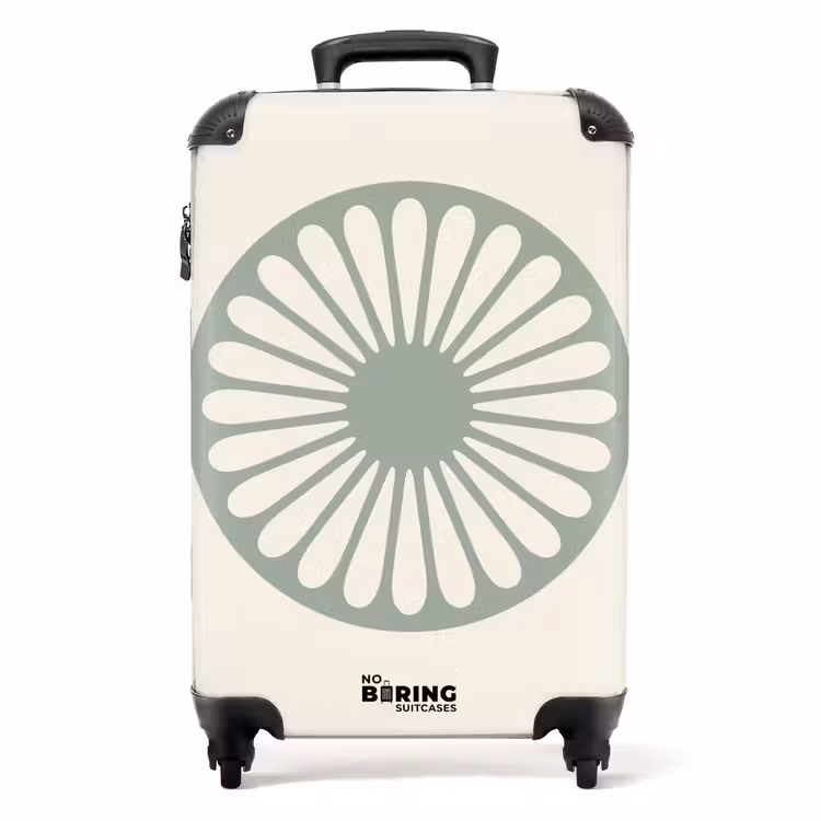 Koffer - Zusammenfassung – Muster – Radial – Modern – Grün — 1