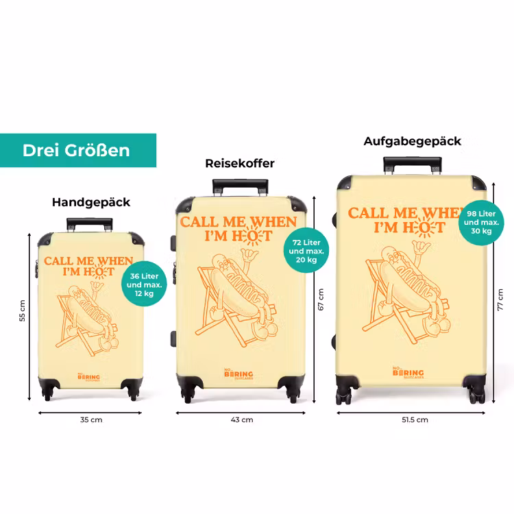 Koffer - Hotdog – Gelb – Orange – Sonne — 3