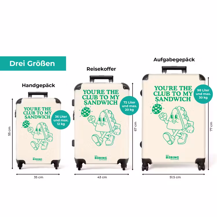 Koffer - Sandwich – Grün – Discobal — 3