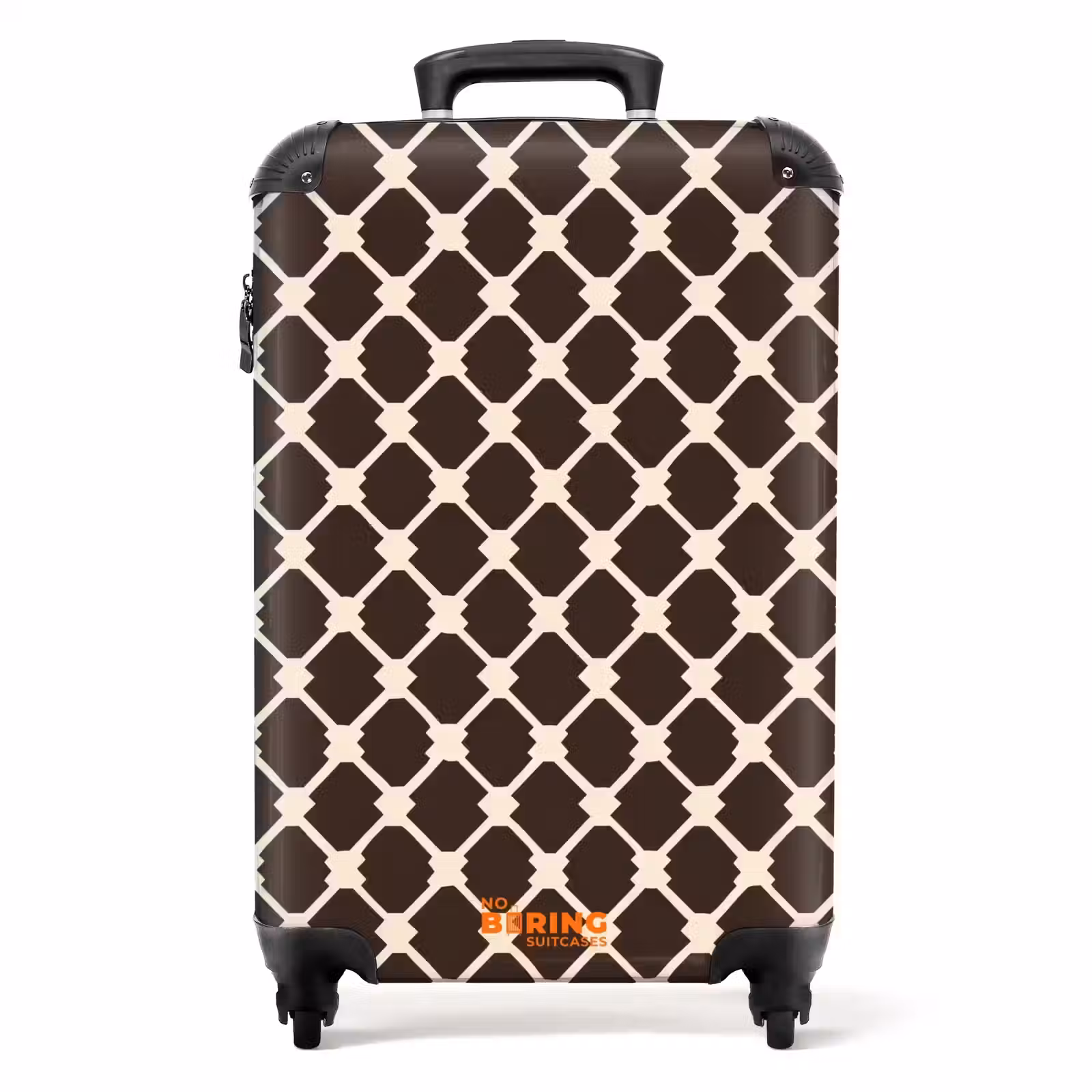 Koffer - Braun - Schachbrettmuster - Geometrisch — 1