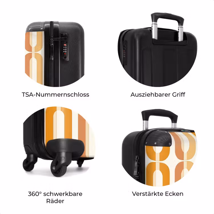 Koffer - U-förmig - Retro - Orange — 8