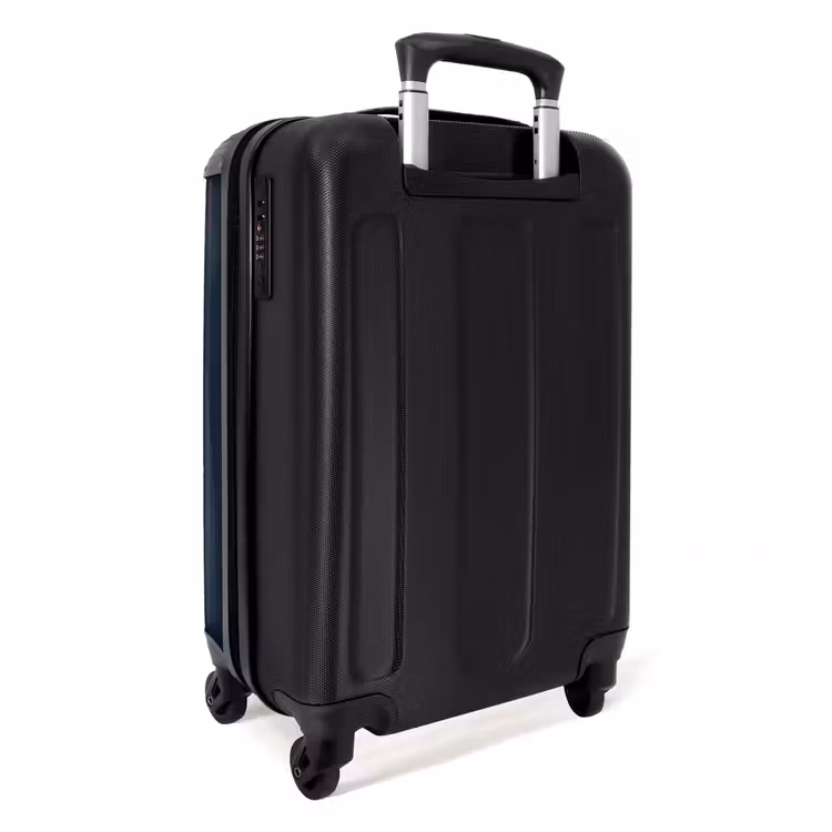 Koffer - Vertikale Streifen - Blau - Creme — 4