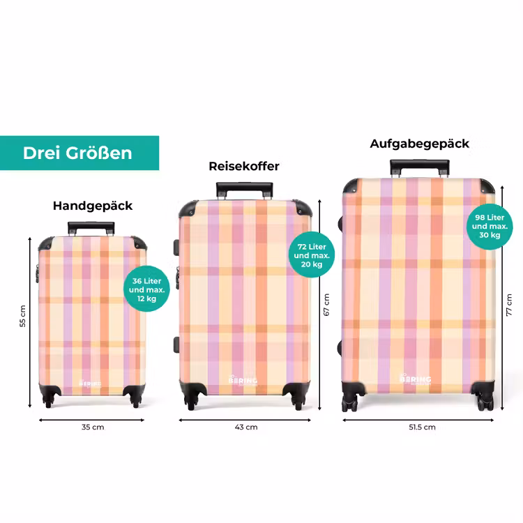 Koffer - Pastell - ohne Muster - Geometrisch — 3