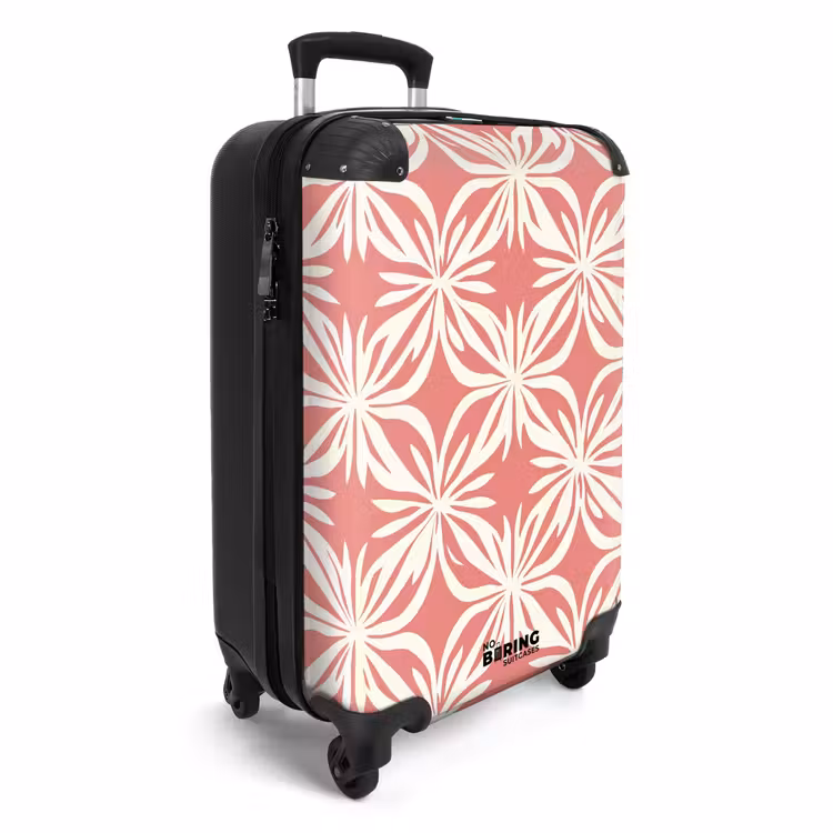 Koffer - Rosa - Florales Motiv - Weiß - Modern — 2