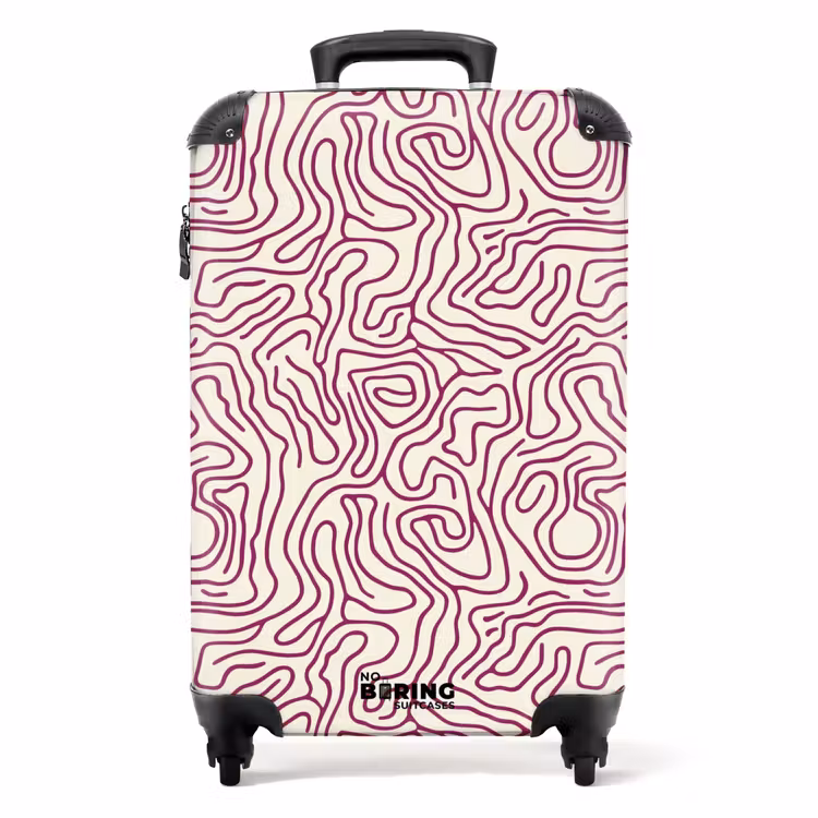 Koffer - Wickelleine - Magenta - Creme — 1