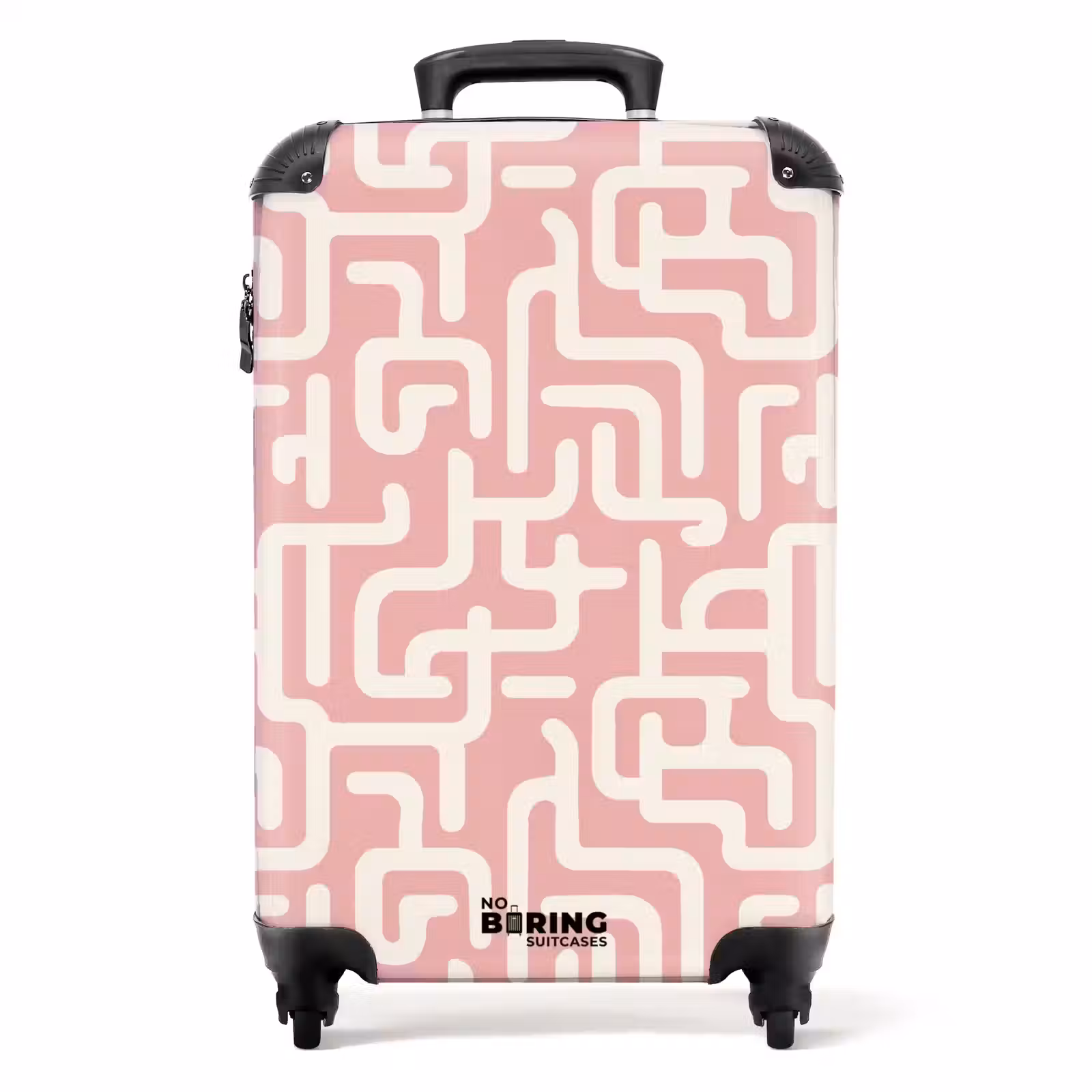 Koffer - Labyrinth-Muster - Rosa - Weiß - Abstrakt — 1