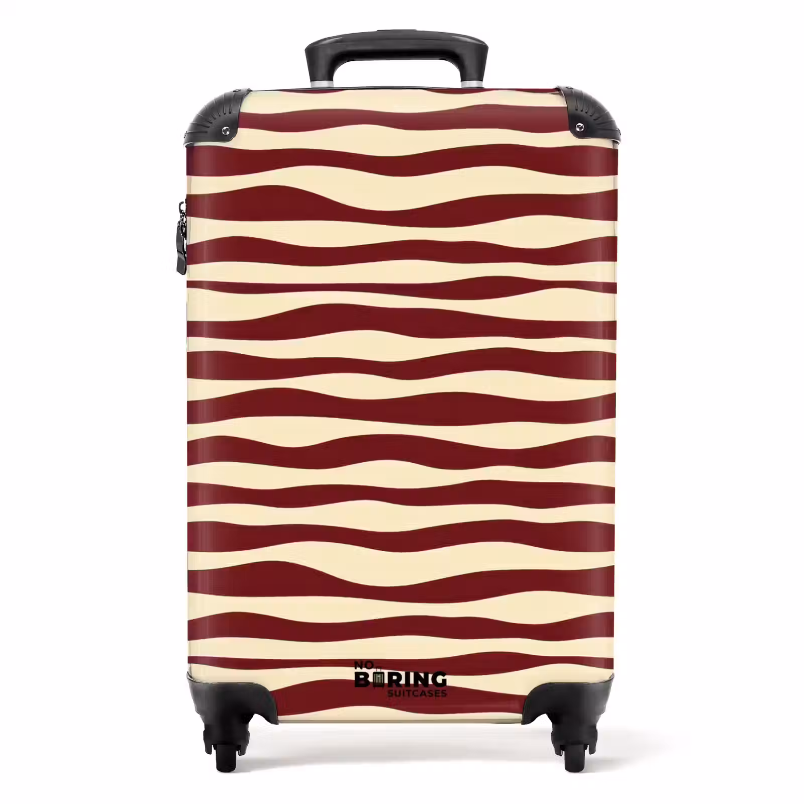 Koffer - Wellen - Rot - Muster - Creme — 1