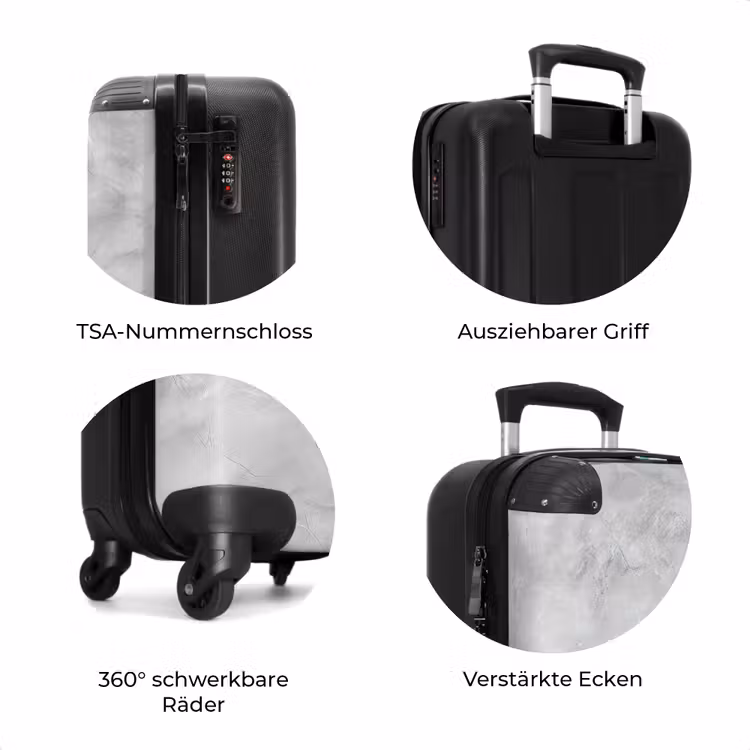 Koffer - Grau - Marmor - Matt — 8