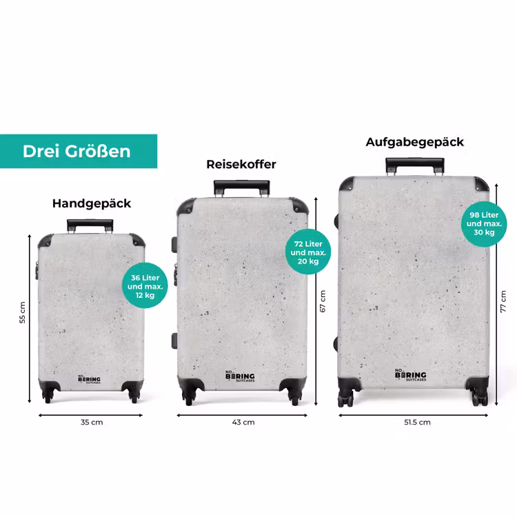 Koffer - Grau - Konkret - Neutral — 3