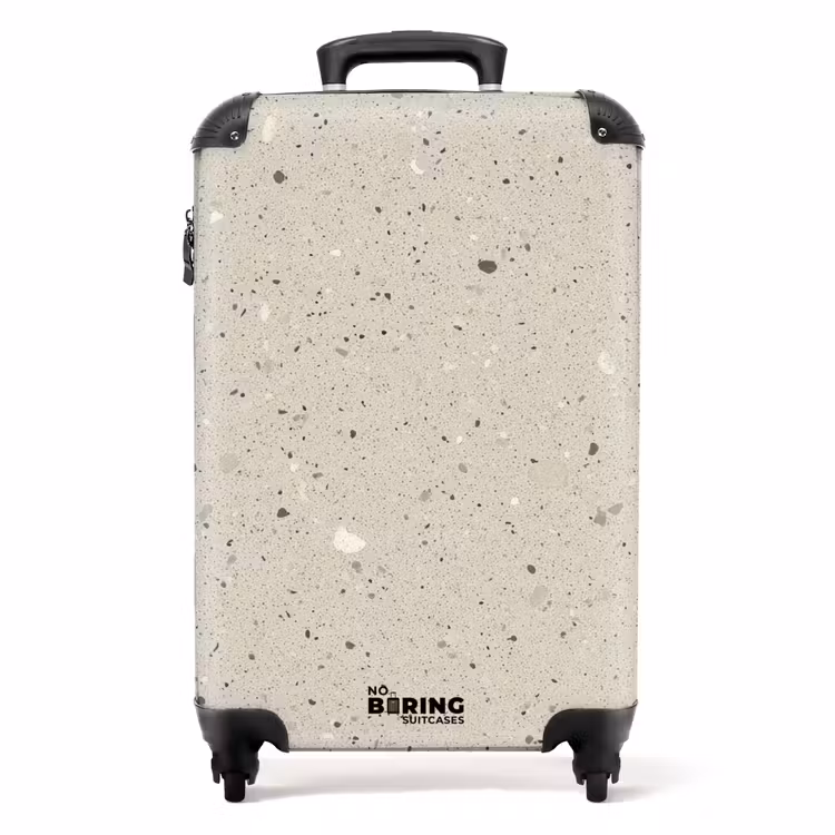 Koffer - Hellbeige - Terrazzo - Grau — 1