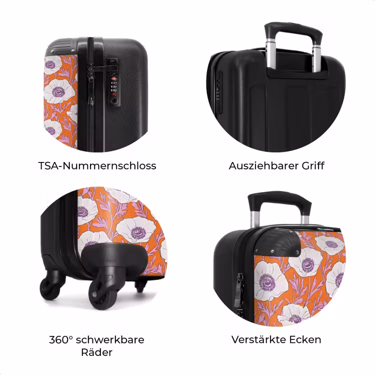 Koffer - Blumen - Grafik - Orange — 8