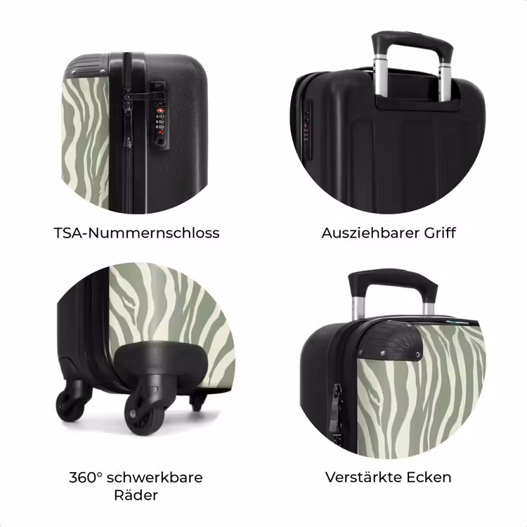 Koffer - Zebra - Motiv - Grün — 8