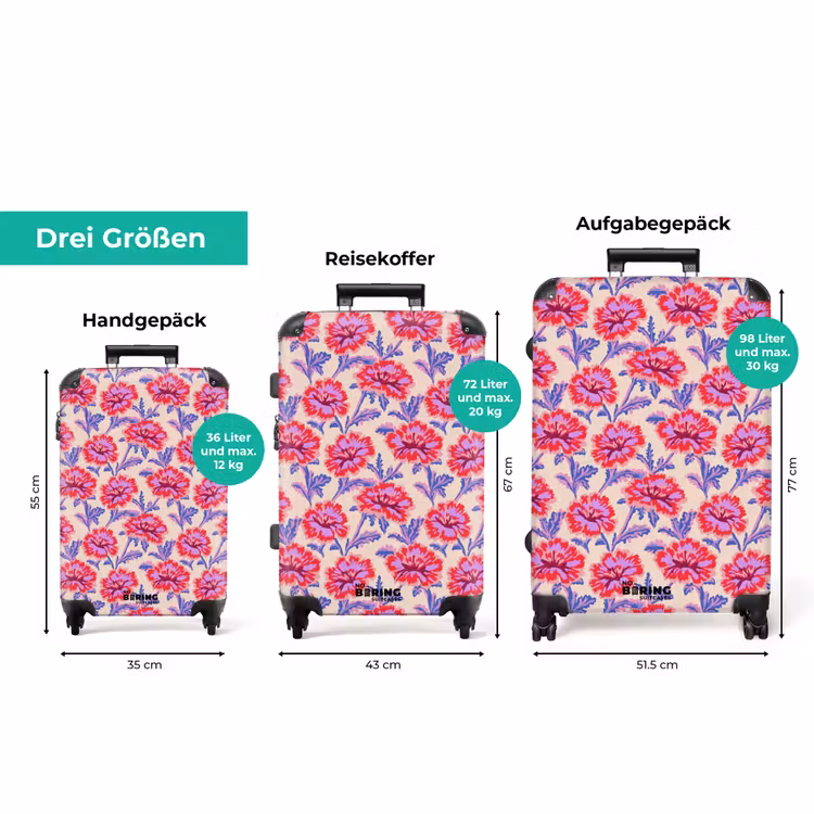 Koffer - Blumen - Muster - Mehrfarbig — 3