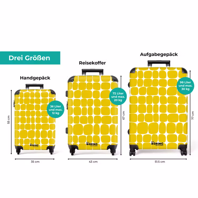 Koffer - Dots - Modern - Gelb — 3