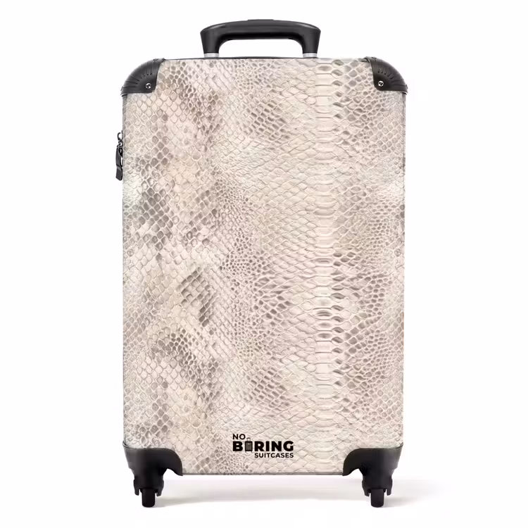 Koffer - Schlange - Muster - Beige — 1