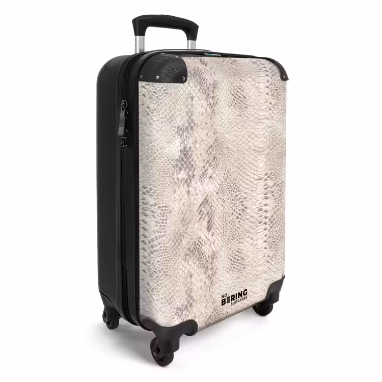 Koffer - Schlange - Muster - Beige — 2