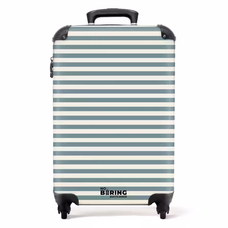 Koffer - Streifen - Modern - Blau — 1
