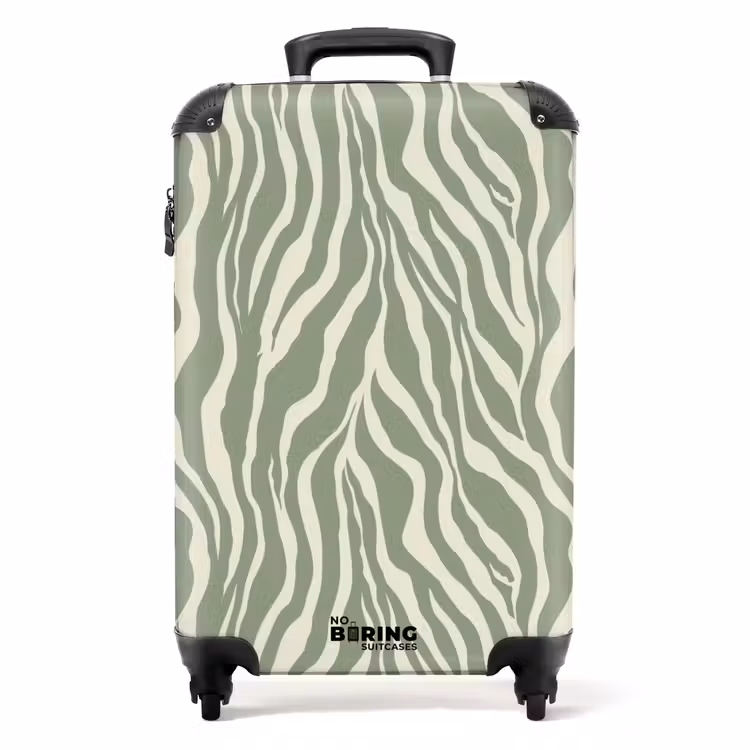 Koffer - Zebra - Motiv - Grün — 1