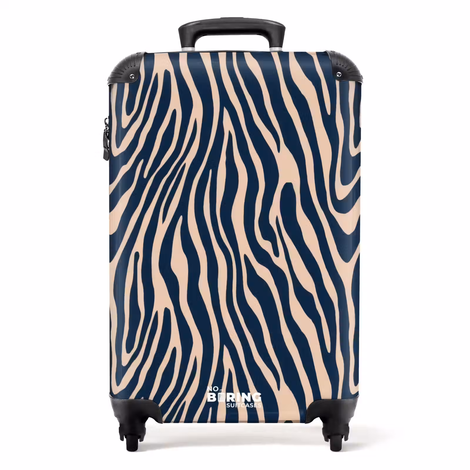 Koffer - Zebra - Muster - Blau - Beige — 1