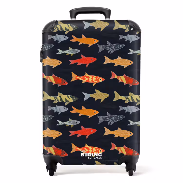 Koffer - Fisch - Muster - Farbenfroh — 1