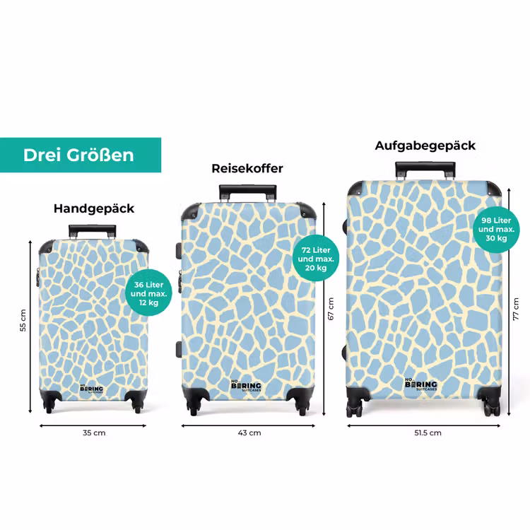 Koffer - Giraffe - Modern - Blau — 3