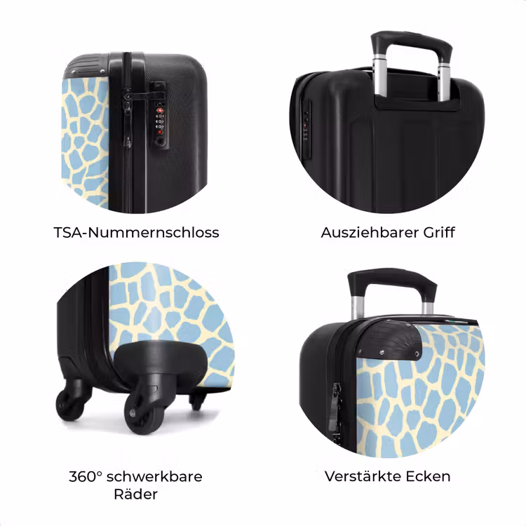 Koffer - Giraffe - Modern - Blau — 8
