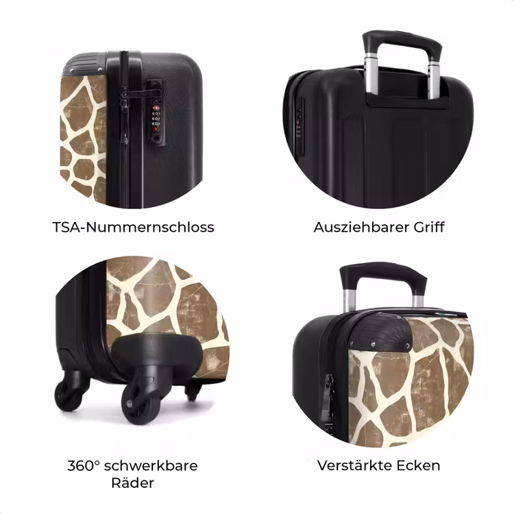 Koffer - Giraffe - Muster - Beige - Braun — 8