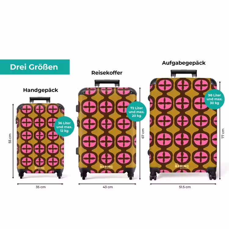 Koffer - Modern - Gemustert - Rosa — 3