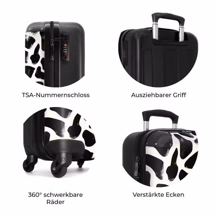 Koffer - Tiermuster - Flecken - Schwarz - Weiß — 8