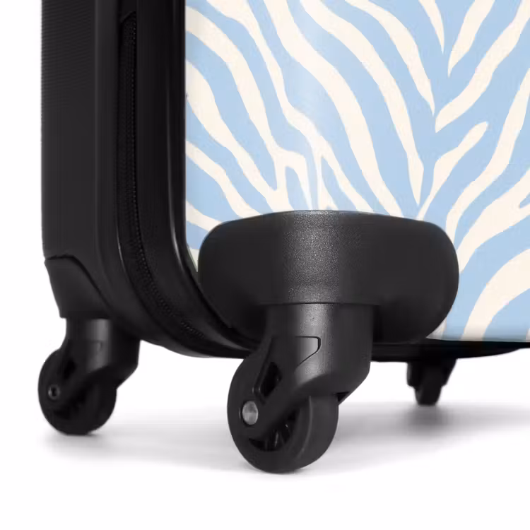 Koffer - Zebra - Motiv - Blau - Weiß — 7