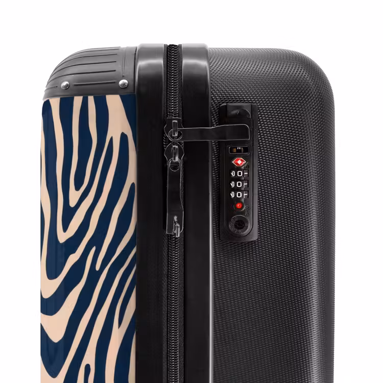 Koffer - Zebra - Muster - Blau - Beige — 6
