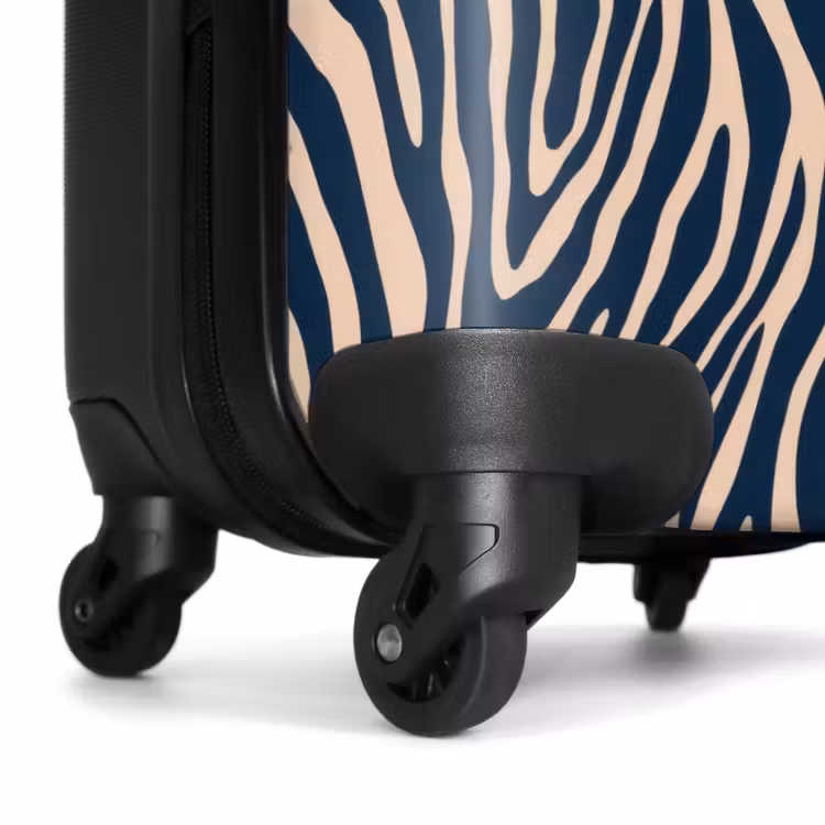 Koffer - Zebra - Muster - Blau - Beige — 7