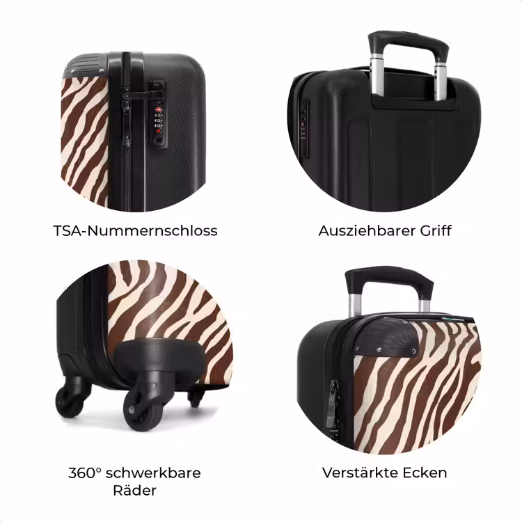 Koffer - Zebra - Muster - Schwarz - Weiß — 8