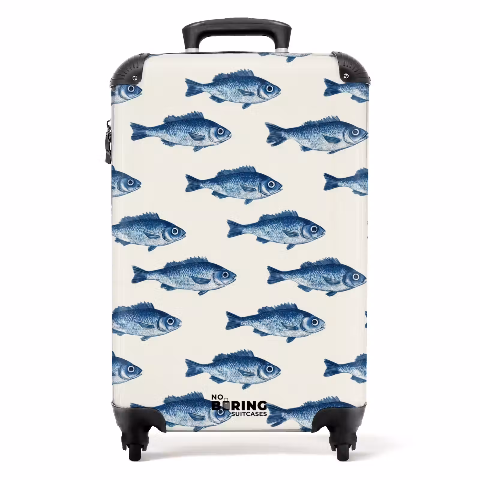 Koffer - Fisch - Muster - Blau — 1